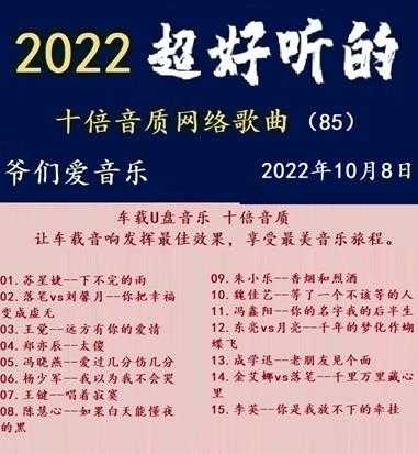 群星《2022超好听的十倍音质网络歌曲（85）》WAV分轨