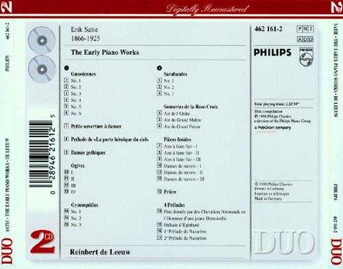 德·里乌《萨蒂·早期钢琴作品》2CD.1998[WAV+CUE]